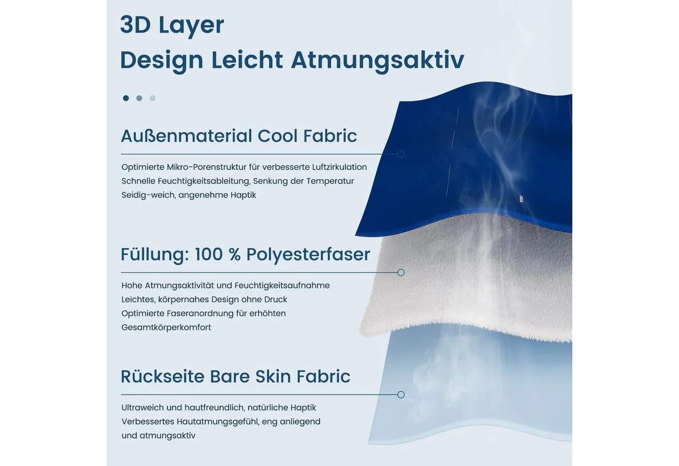 CHICASA Microfaserbettdecke Kühlend Wendbar Inklusive Schlafmaske Rosa - Bild 4