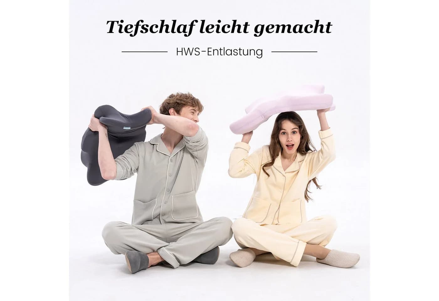 CHICASA Kopfkissen Memory Foam Orthopädisches Nackenstützkissen