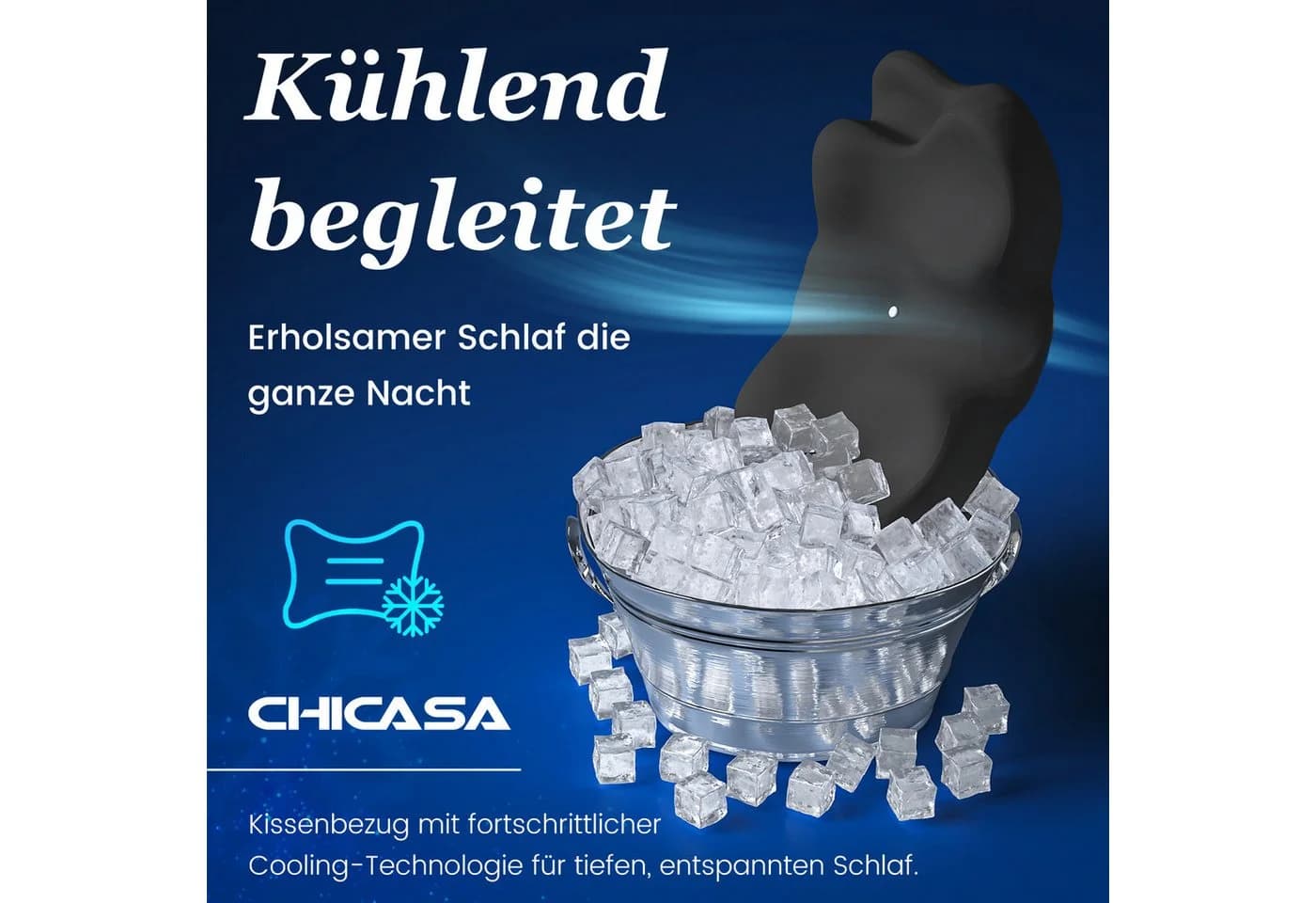 CHICASA Orthopädisches Memory Foam Kopfkissen grau ergonomisch - Bild 4