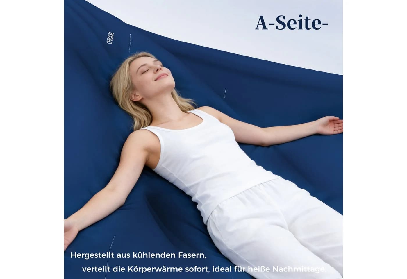 CHICASA Microfaserbettdecke Leichte Sommerdecke Blau Atmungsaktiv - Bild 4