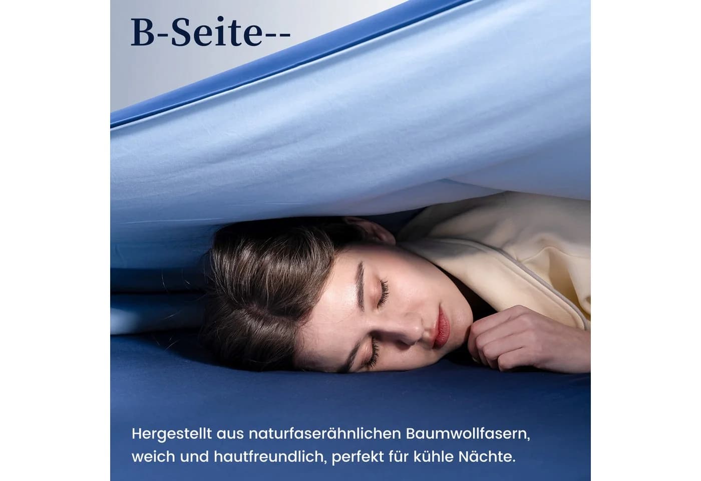 CHICASA Microfaserbettdecke Leichte Sommerdecke Blau Atmungsaktiv - Bild 5