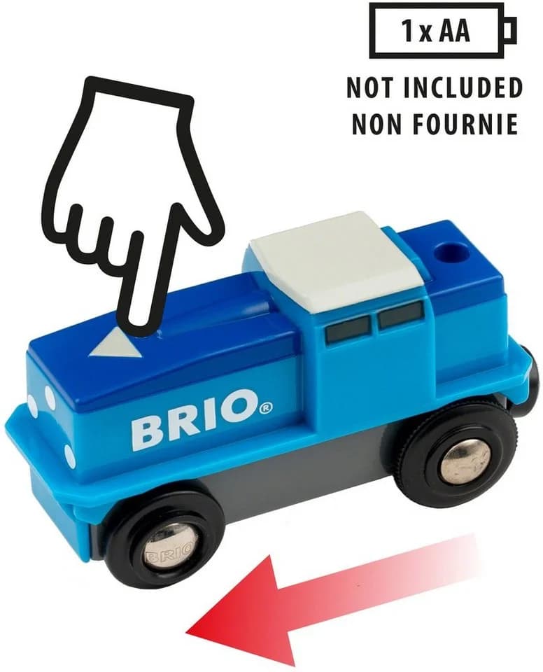 BRIO® Spielzeug-Lokomotive BRIO® WORLD Blaue Batterie-Frachtlok - Bild 4