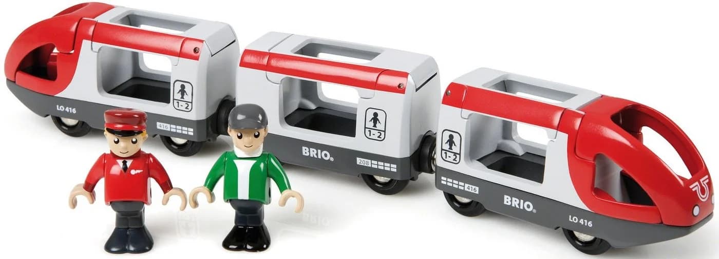 BRIO® Spielzeug-Eisenbahn BRIO® WORLD Roter Reisezug 3-tlg. - Bild 2