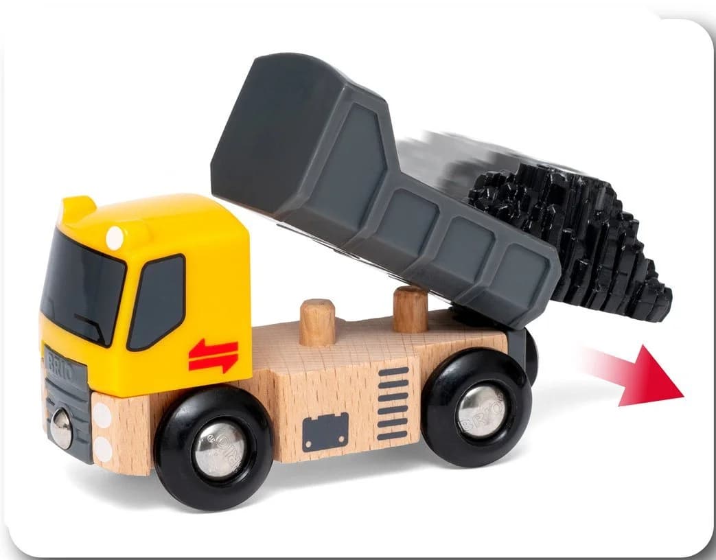 BRIO Baustellenfahrzeuge Set 3-tlg. Kipper Walze Bagger m. Anhänger - Bild 4