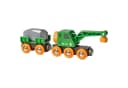 BRIO® Spielzeug-Kran World Grüner Kranwagen mit Anhänger Grün/Gelb Bild 2