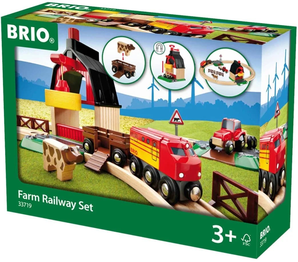 BRIO® Spielzeug-Eisenbahn BRIO® WORLD Bauernhof Set 20-tlg. Holz - Bild 2