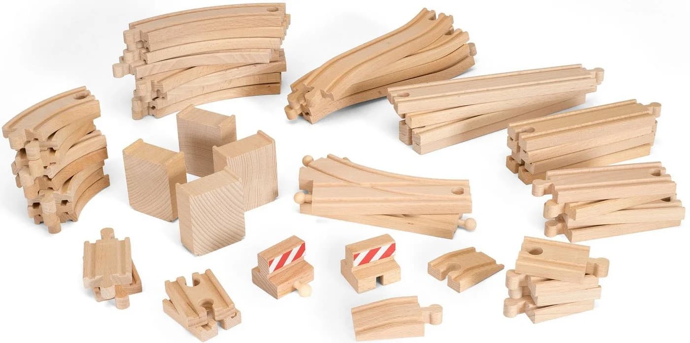 BRIO® Gleise-Set Holzschienenset WORLD Großes Schienensortiment 50 Teile - Bild 3