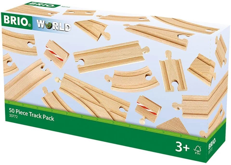 BRIO® Gleise-Set Holzschienenset WORLD Großes Schienensortiment 50 Teile - Bild 4