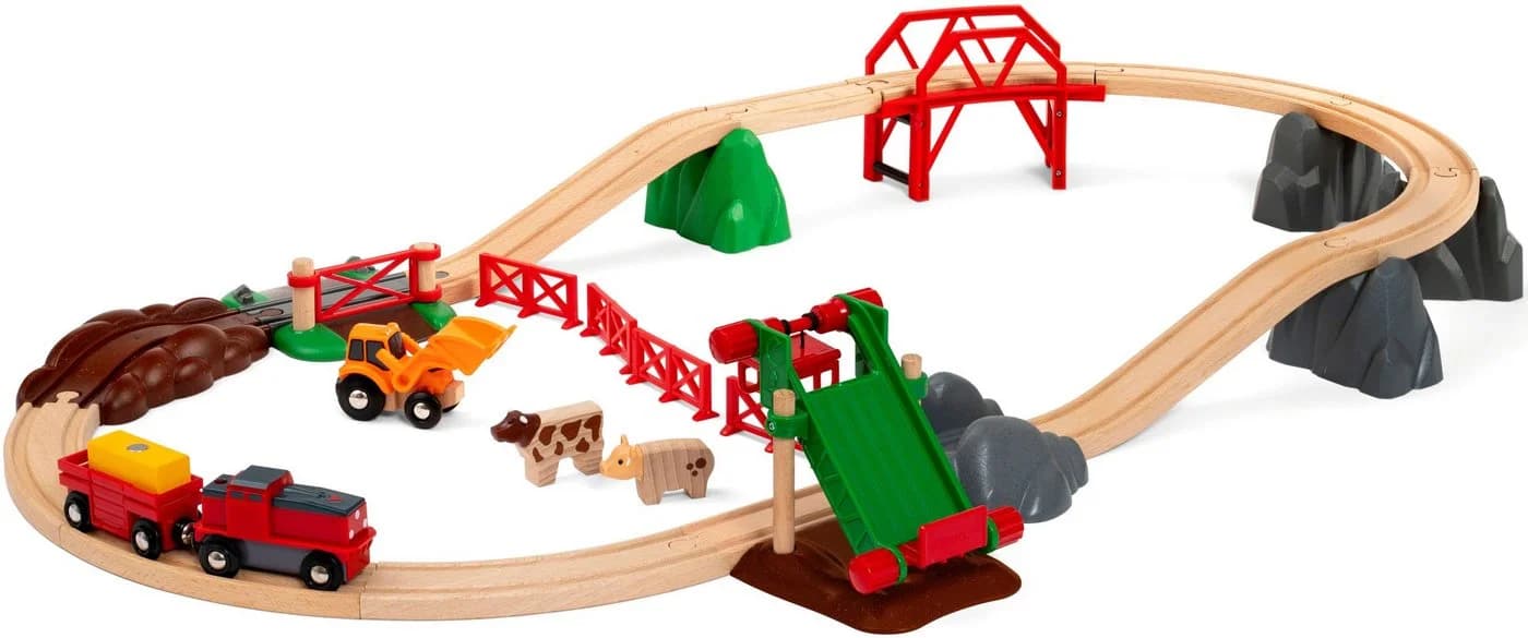 BRIO® Spielzeug-Eisenbahn Großes Bahn Bauernhof-Set 30-tlg. Bunt - Bild 3