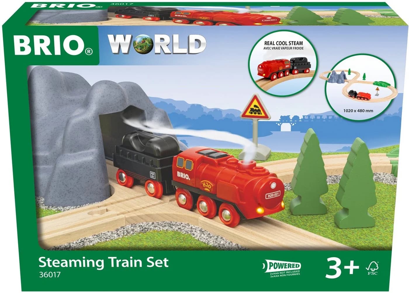 BRIO® Spielzeug-Eisenbahn BRIO® WORLD, Batterie-Dampflok Set, FSC® - schützt Wald - Bild 3