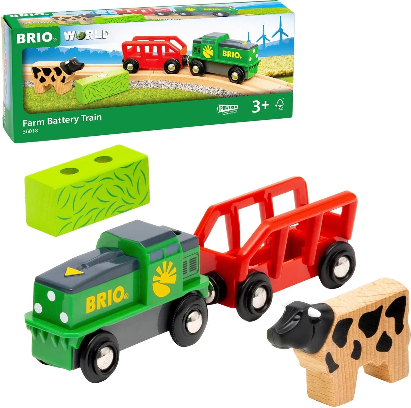 BRIO® Spielzeug-Eisenbahn BRIO® WORLD, Bauernhof Batterie-Zug - Bild 2