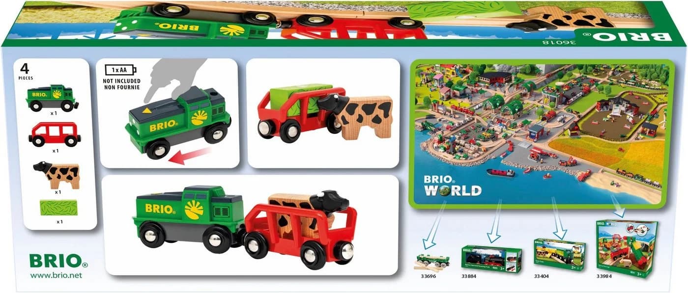BRIO® Spielzeug-Eisenbahn BRIO® WORLD, Bauernhof Batterie-Zug - Bild 3