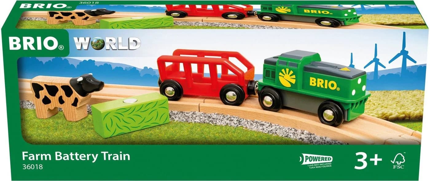 BRIO® Spielzeug-Eisenbahn BRIO® WORLD, Bauernhof Batterie-Zug - Bild 4