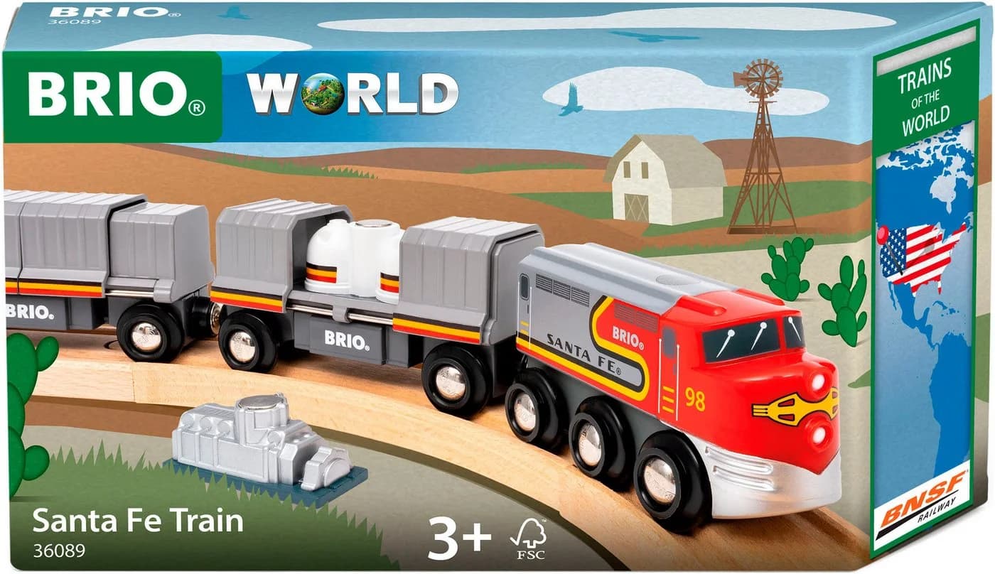 BRIO Santa Fe Zug Spielzeug-Eisenbahn Holz Trains of the World - Bild 3