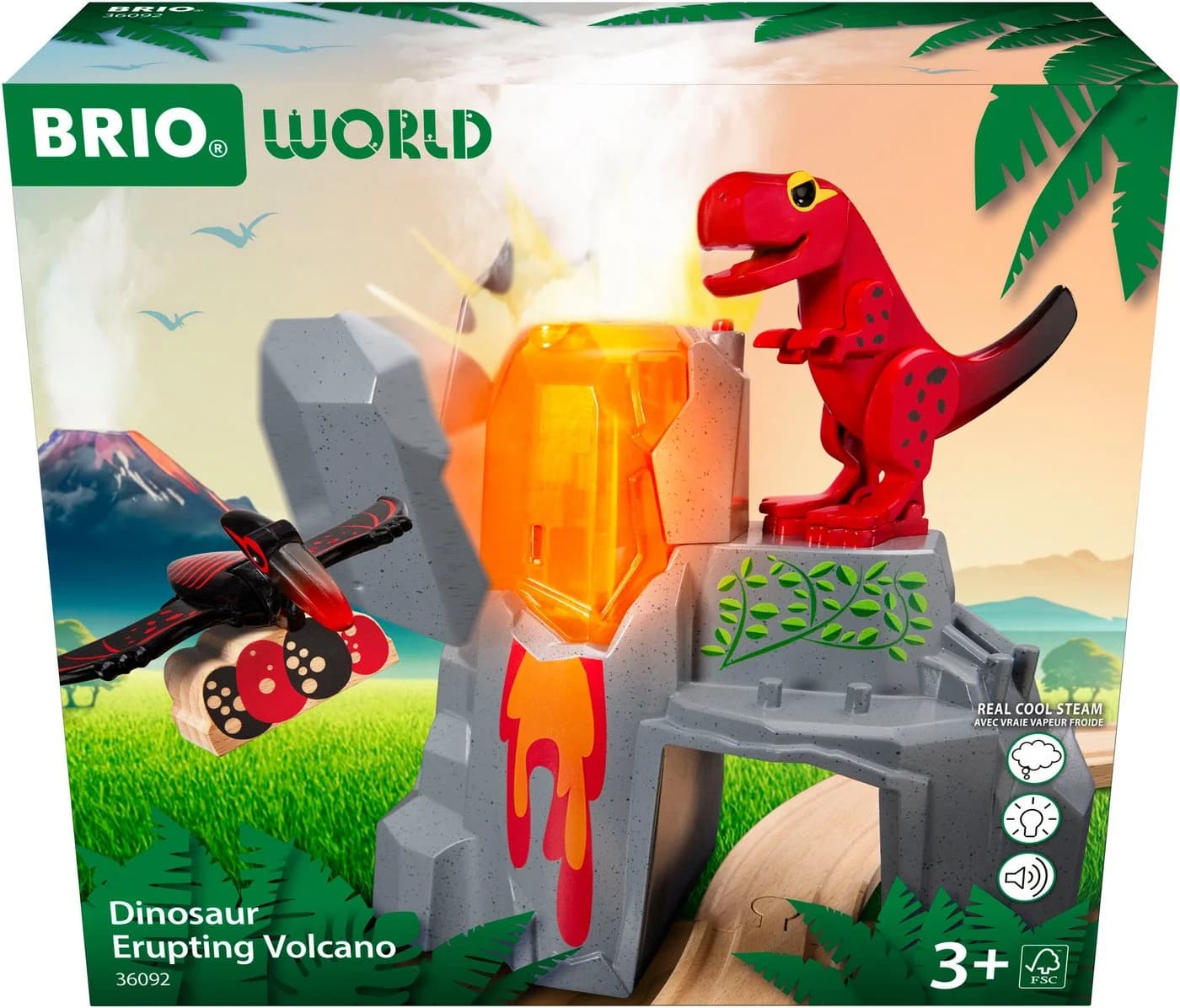 BRIO® WORLD Dinosaurier-Vulkan mit Ausbruchsfunktion - 5-tlg. Set - Bild 5