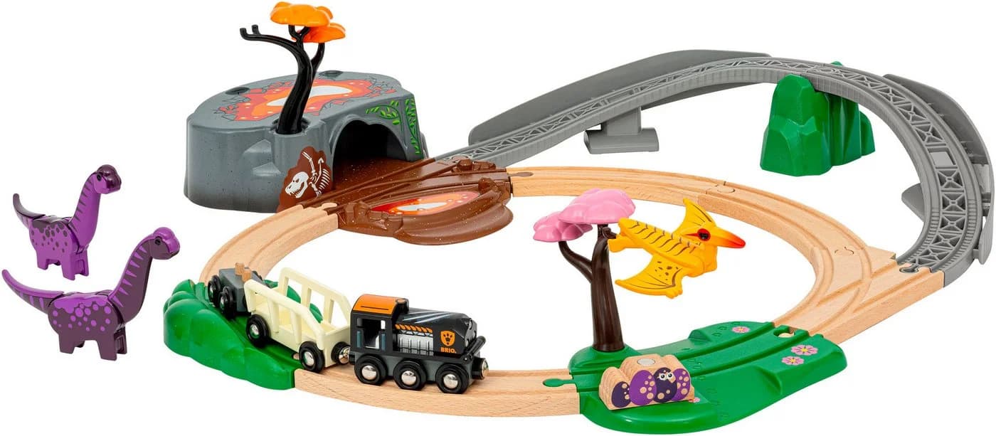 BRIO® Dinosaurier Abenteuer-Set 21-tlg. Spielzeugeisenbahn Bunt - Bild 2