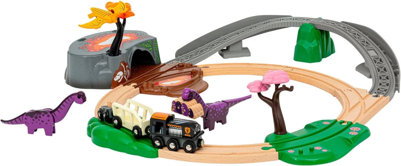 BRIO® Dinosaurier Abenteuer-Set 21-tlg. Spielzeugeisenbahn Bunt - Bild 4