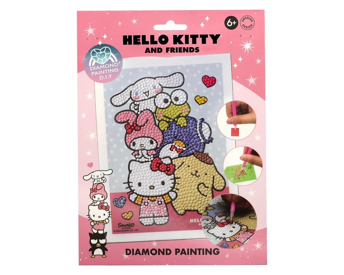 Hello Kitty Diamond Painting Bastelset mit 1850 Diamanten