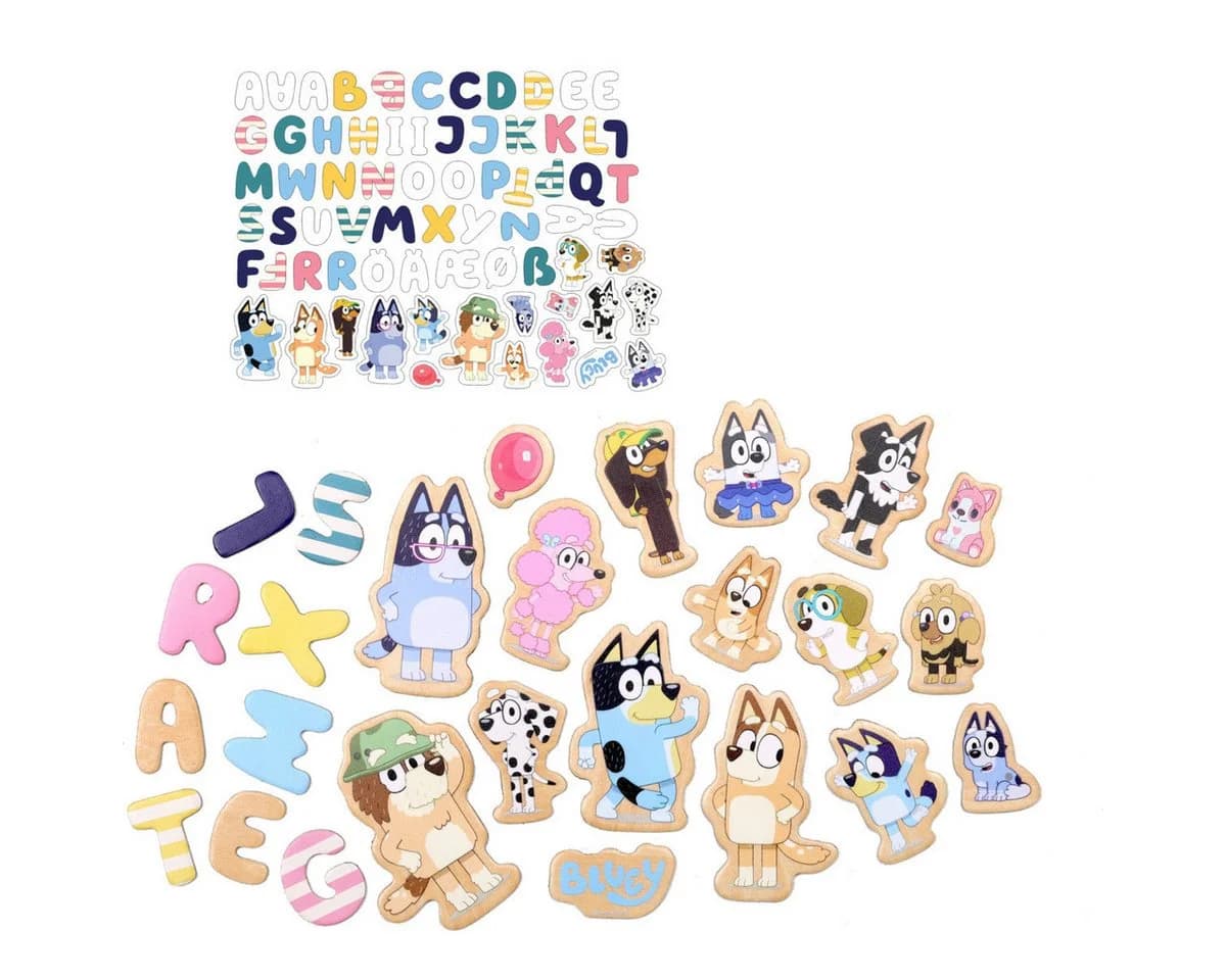 Bluey Kinder Magnetspielbausteine 70-tlg. Bunt Alphabet & Figuren - Bild 2