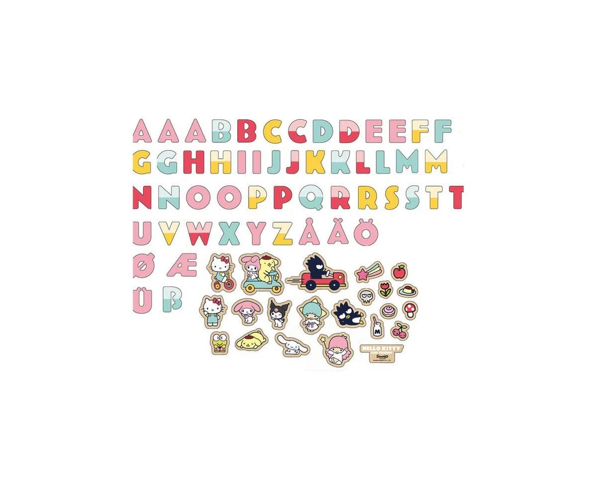 Hello Kitty Magnetspielbausteine Alphabet 75-teilig Bunt