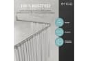 Erica Duschvorhangstange Grau U-Form 85x95x85 cm Rostfrei Bild 5