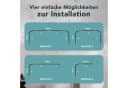 Erica Duschvorhangstange L-Form & U-Form Schwarz 4-in-1 Stahl Bild 1