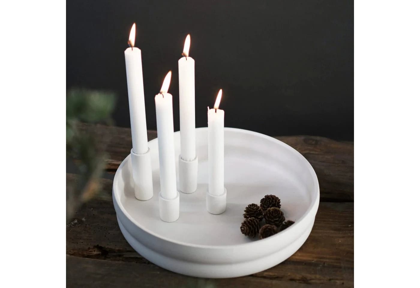 Storefactory Scandinavia Kerzenständer BOLMEN 4er rund weiß - Bild 3