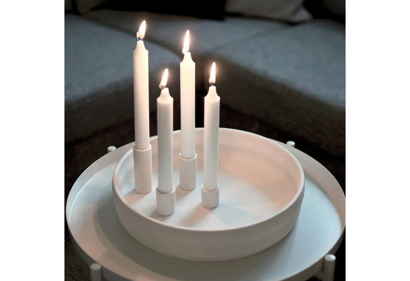 Storefactory Scandinavia Kerzenständer BOLMEN 4er rund weiß - Bild 4
