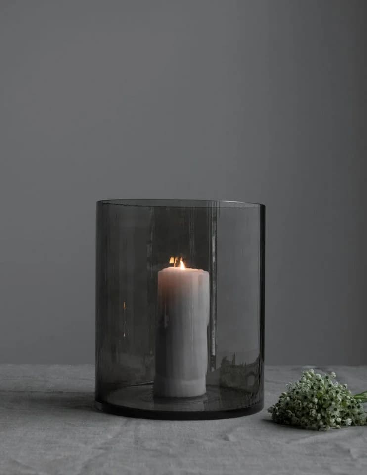 Storefactory Windlicht Ramsjö XL Glas grau Ø 25x30 cm - Bild 2