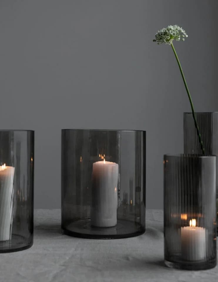 Storefactory Windlicht Ramsjö XL Glas grau Ø 25x30 cm - Bild 4