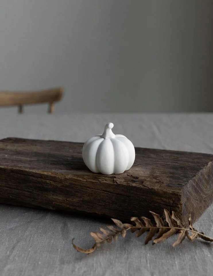 Storefactory Dekoobjekt Kürbis Hagsvik Herbstdeko Keramik Weiß