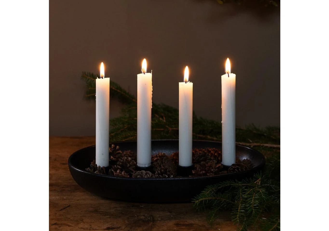 Storefactory Scandinavia Kerzenständer GRÖNDAL 4er glänzend schwarz