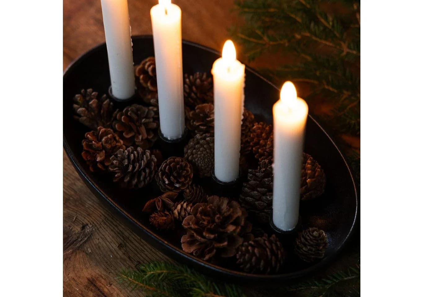 Storefactory Scandinavia Kerzenständer GRÖNDAL 4er glänzend schwarz - Bild 4