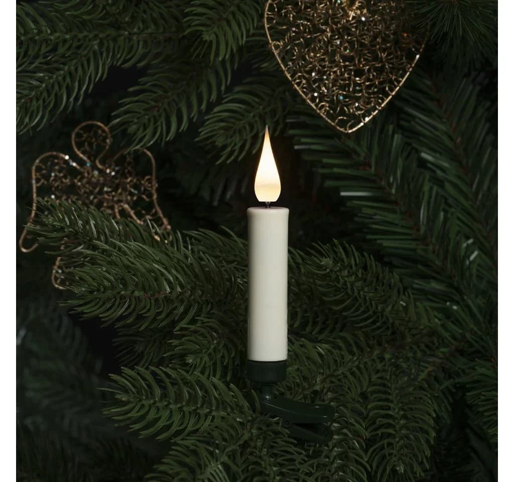 KONSTSMIDE Christbaumkerzen LED 24 Stk. Weiß mit Timer & Fernbedienung