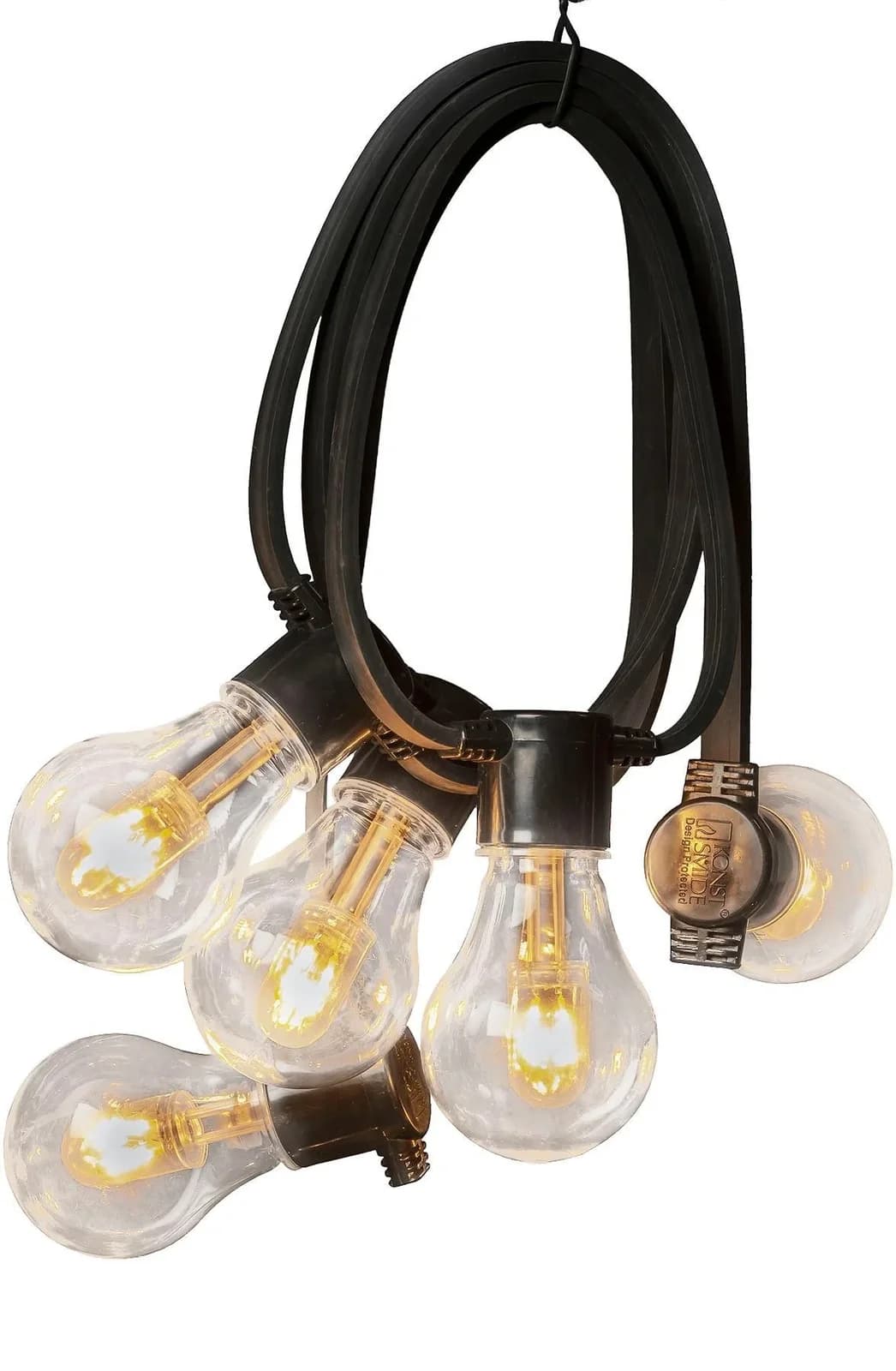 Konstsmide LED-Lichterkette Solar Biergartenkette 10 bernsteinfarbene Dioden Timer