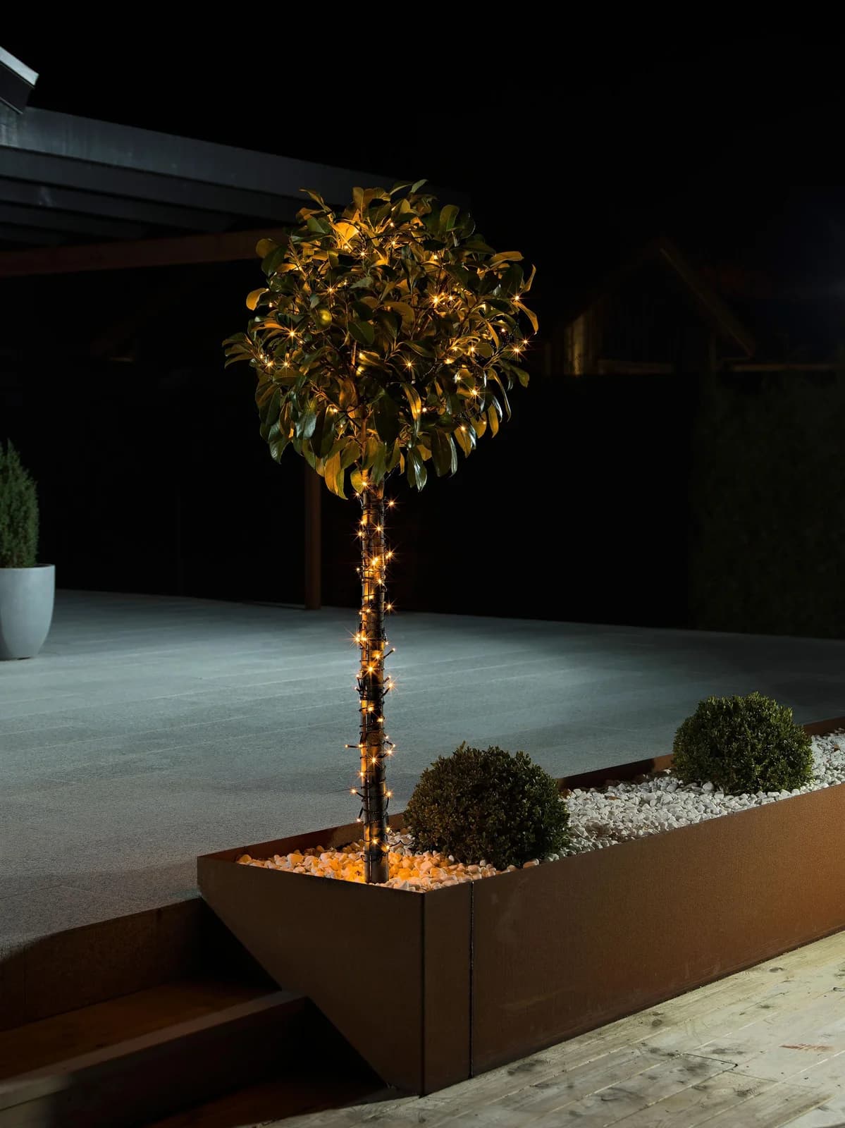 KONSTSMIDE LED-Lichterkette 160 Dioden Bernstein Schwarz