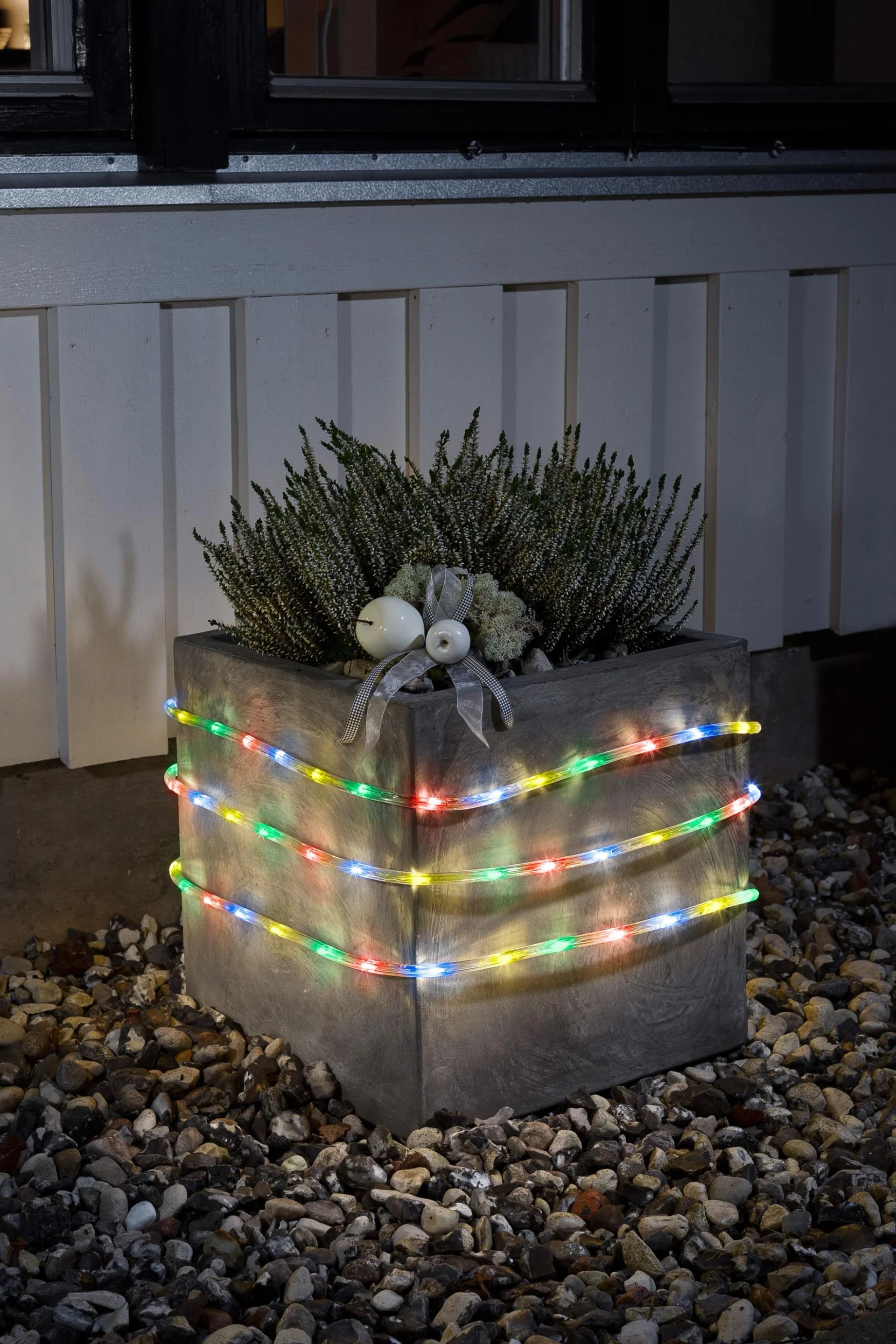 Konstsmide LED-Lichterschlauch 6,5m Transparent Bunt mit Timer