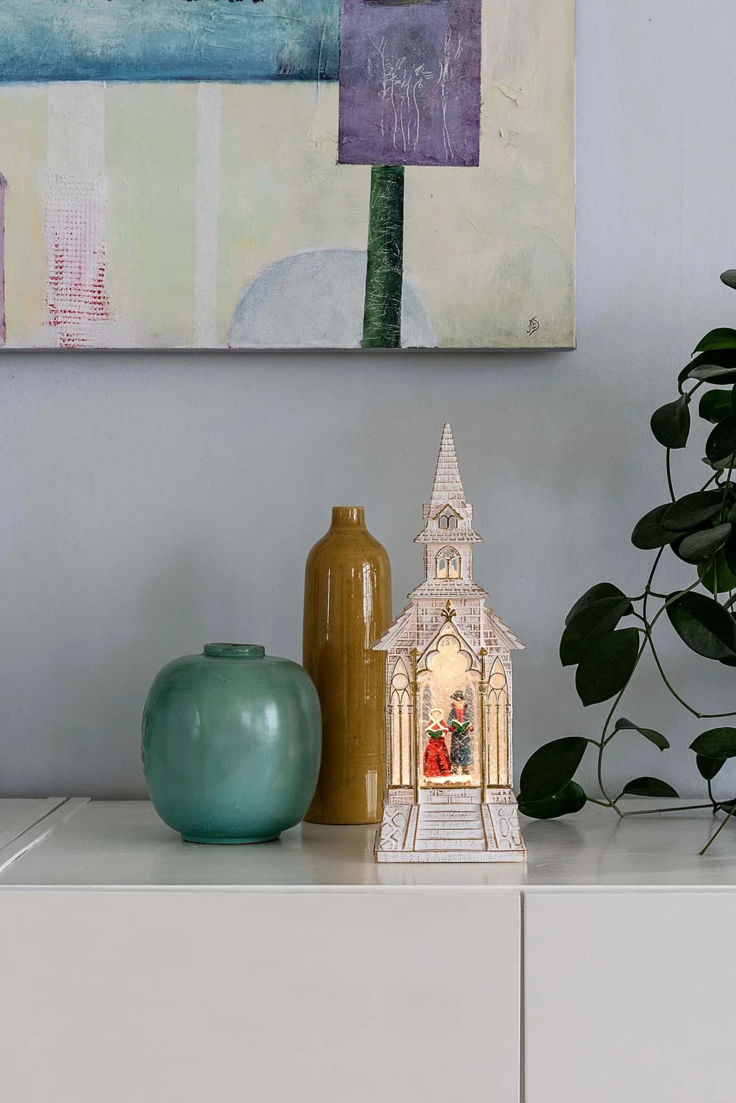 Konstsmide LED Laterne Kirche Weiß Wassergefüllt