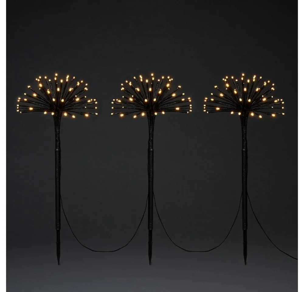 Konstsmide LED Gartenleuchte LED Spiessleuchte mit 3 Pusteblumen, LED fest integriert, bernsteinfarben - Bild 3