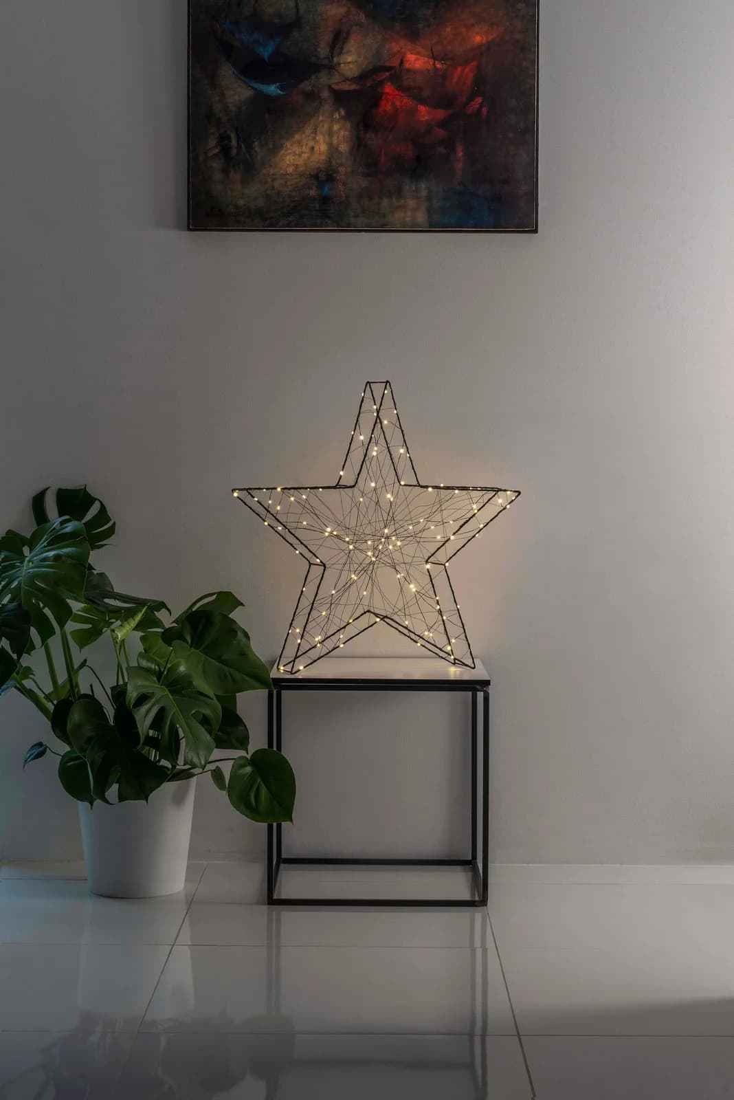 Konstsmide LED Stern Weihnachtsstern Schwarz