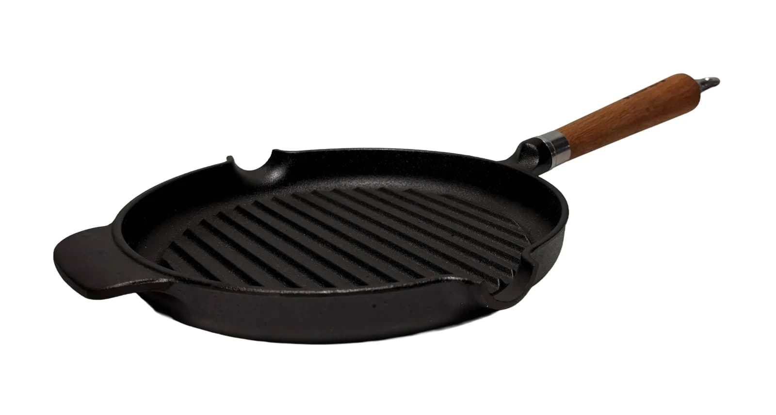 RONNEBY BRUK Grillpfanne Maestro Schwarz mit Eichenholzgriff