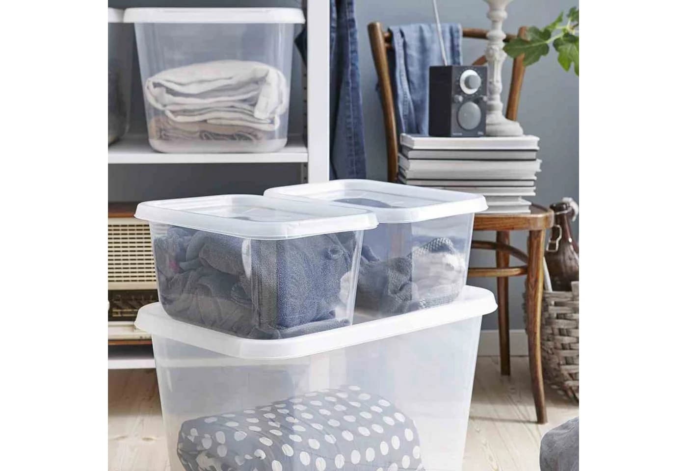 Orthex BasicBox M 25 l transparent Aufbewahrungsbox - Bild 3