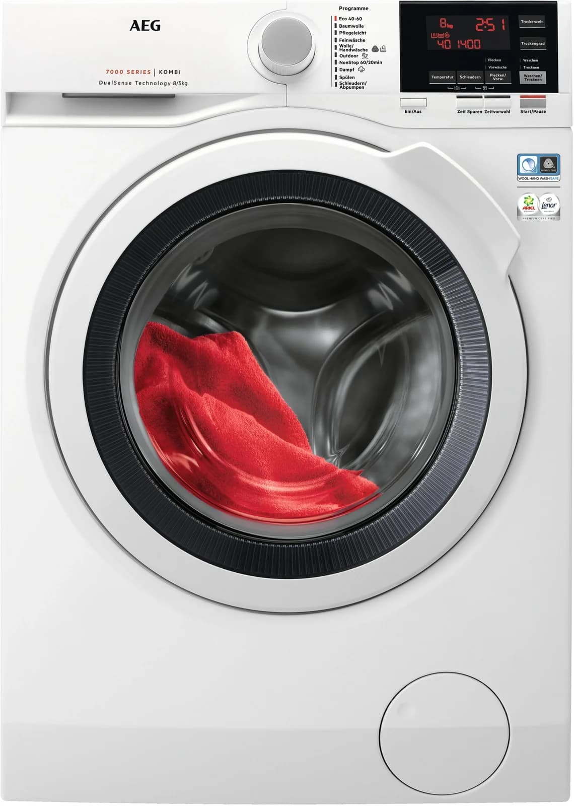 AEG Waschtrockner L7WBA60680 Weiß Dampffunktion