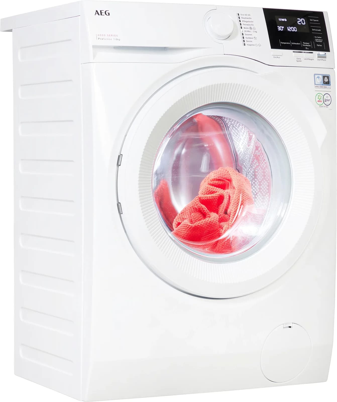 AEG Waschmaschine LR6A668 Weiß Hygiene-Programm mit Dampf