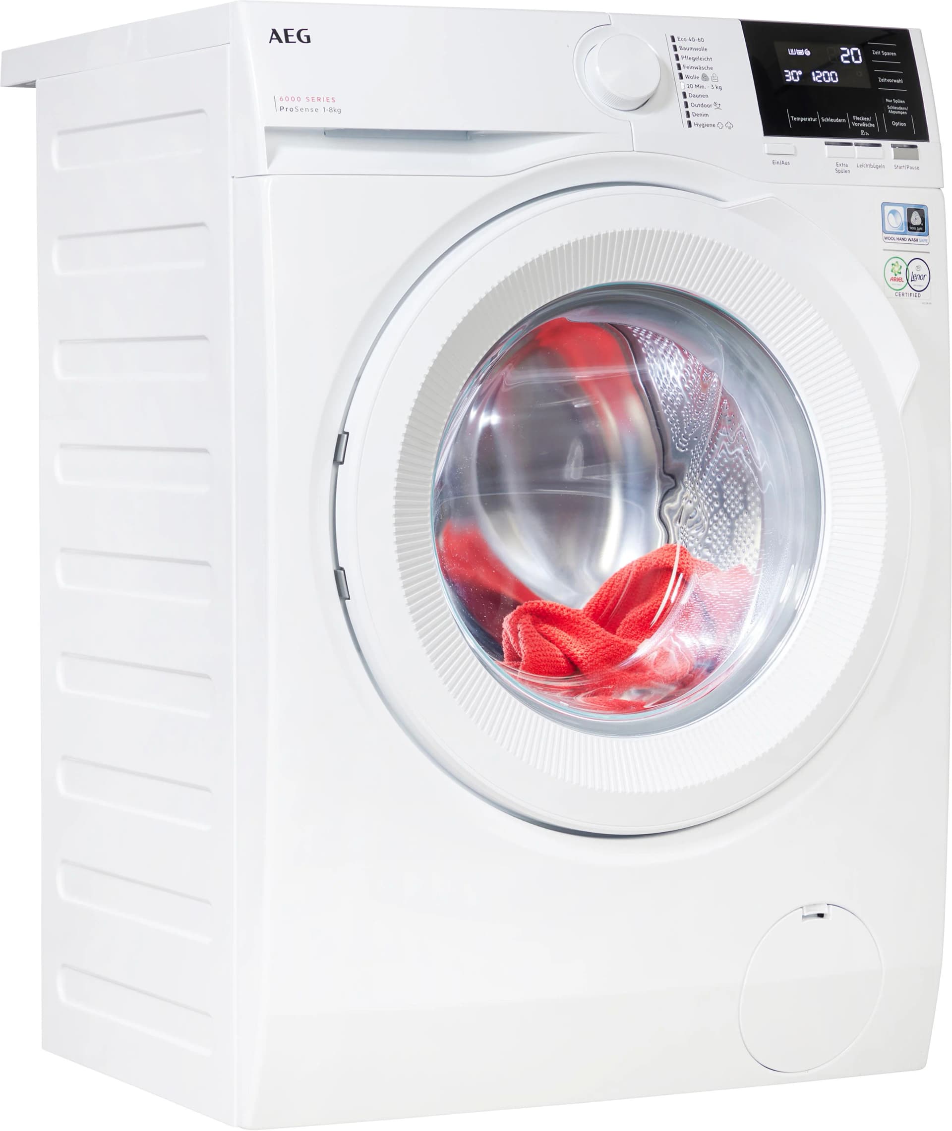 AEG Waschmaschine LR6A648 Weiß mit Hygiene-Programm