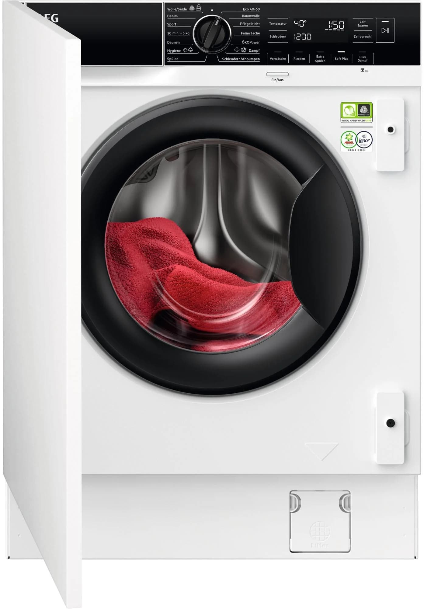 AEG Einbauwaschmaschine LR8BI7480 PowerClean
