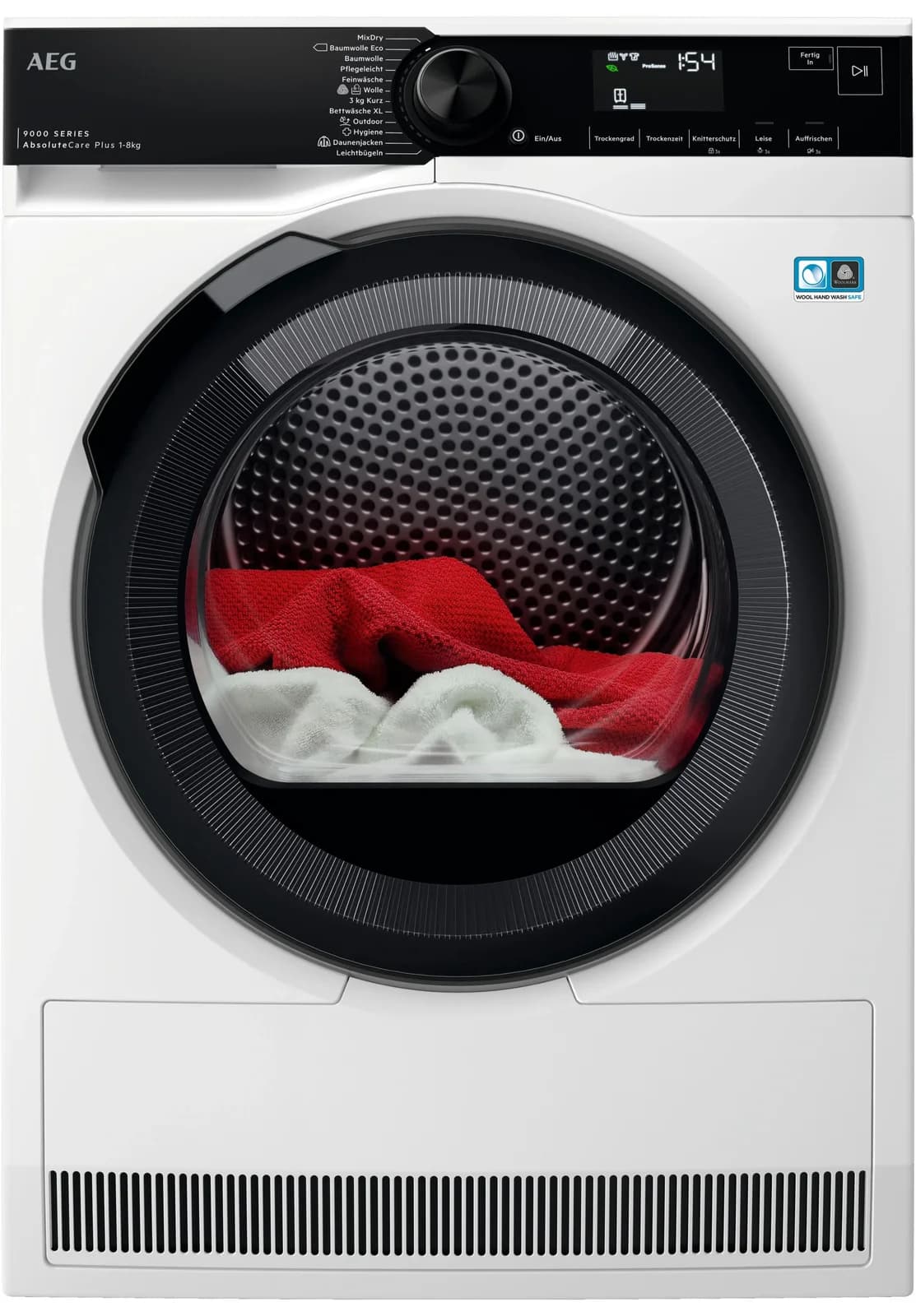 AEG Wärmepumpentrockner TR9T75680 3D-Scan-Restfeuchteermittlung Wolle Seide