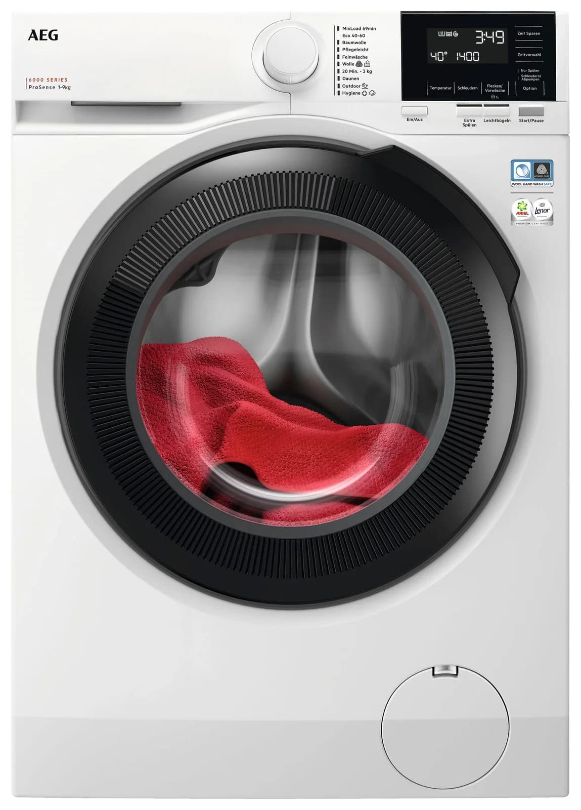 AEG Waschmaschine LR6FA49FL 914915728 Frontlader 9 kg 1400 U/min Weiß