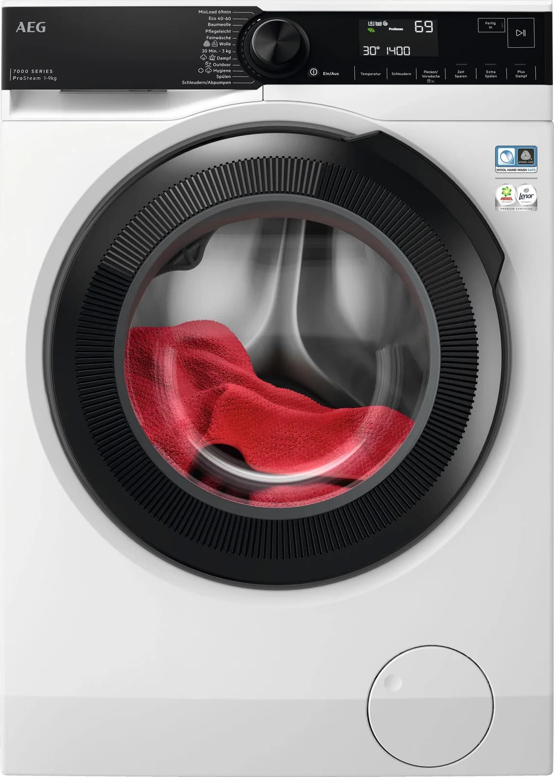 AEG Waschmaschine LR7FA69FL 9 kg ProSteam Weiß