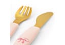 Elodie Kindergeschirr-Set 3-tlg. Teller & Besteck Rosy Bow Silikon Bild 3